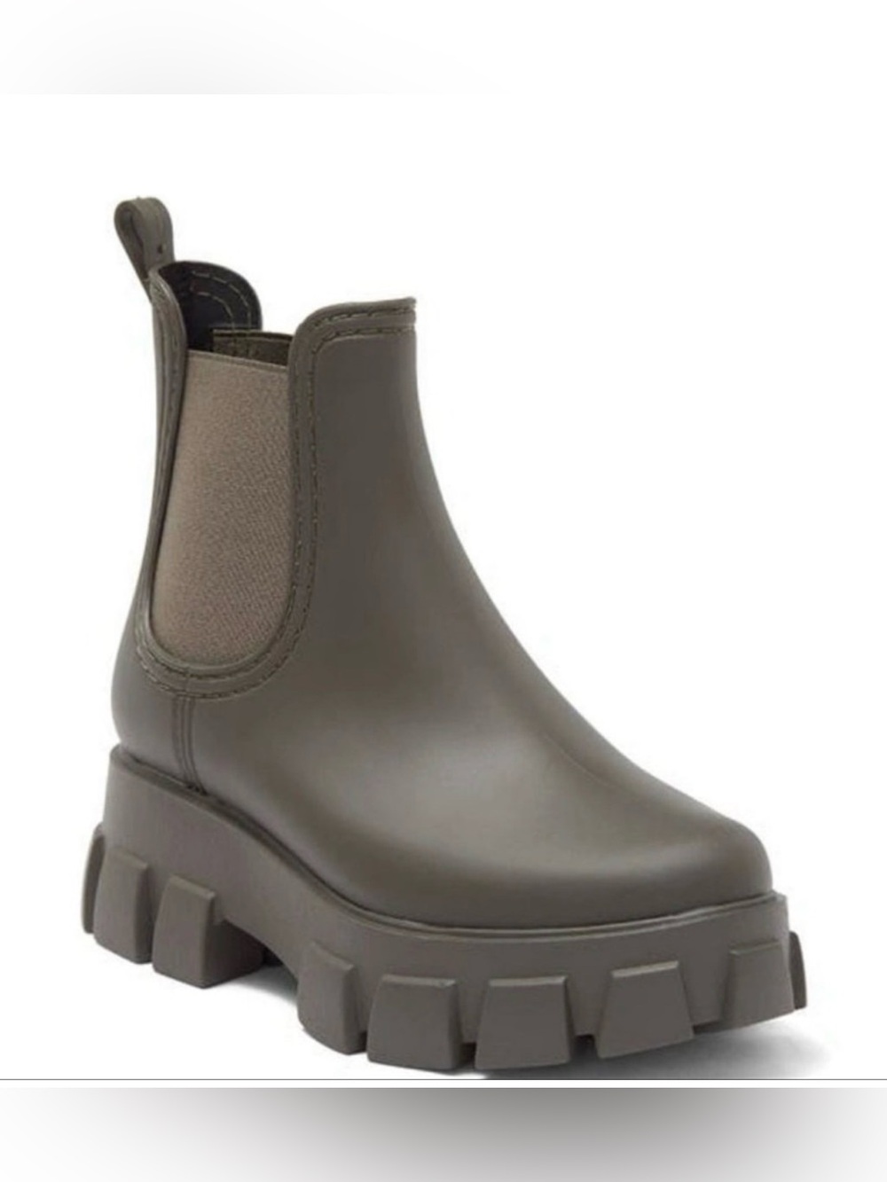 JEFFREY CAMPBELL GREEN CHELSEA RAIN BOOTS ANKLE SIZE 7